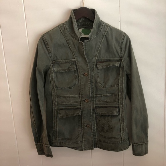 Anthropologie Jackets & Blazers - 3/30🌻ANTHROPLOGIE army green button up jacket